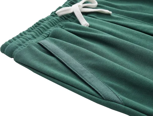Miniatura 4 de Pantalones cortos casuales de punto de algodón con cordón elástico para hombre