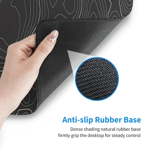 Miniatura 6 de Topographic Contour - Alfombrilla de mouse para juegos, grande, XL, larga, extendida, alfombrilla de mouse grande, alfombrilla de mouse