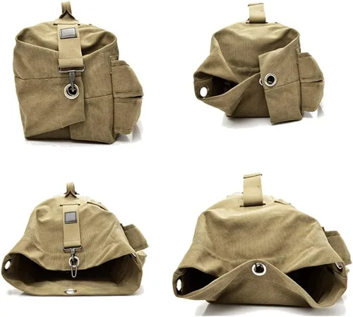 Miniatura 3 de Bolsa de escalada de viaje de gran capacidad, bolsa de lona militar táctica de carga superior de doble correa mochila de lona