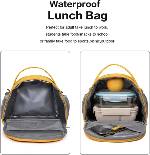 Miniatura 2 de NOL Natural Organic Lifestyle Bolsa de Almuerzo Aislada Bolsa Refrigeradora para Mujeres de Nylon Impermeable Ligera Caja de Almuerzo Organizadora