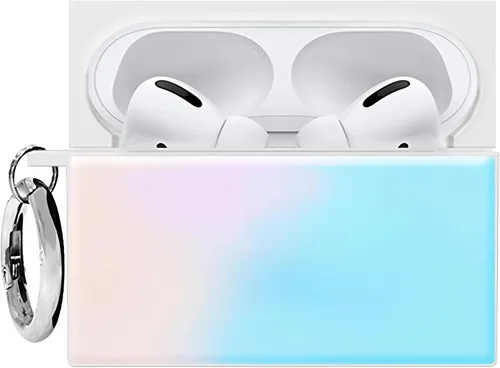 Miniatura 18 de Flaunt Funda cuadrada oficial para AirPods Pro 3 con anillo plateado, compatible con AirPods Pro de 3ª generación, carga inalámbrica, ligera y a