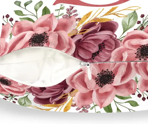 Miniatura 3 de Funda de almohada con nombre, funda de almohada personalizada con flores, funda de almohada cuadrada, regalos de cumpleaños para mamá, sofá, cama