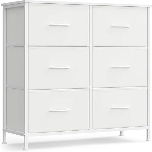 Miniatura 11 de SONGMICS Cómoda para dormitorio, cómoda, acero, MDF, 4 cajones de tela no tejida, unidad organizadora de almacenamiento, armario, entrada, negro