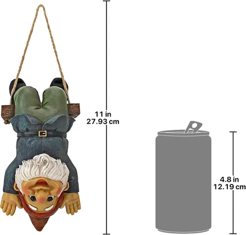 Miniatura 6 de Design Toscano Alfie el acróbata: Estatua de gnomo oscilante