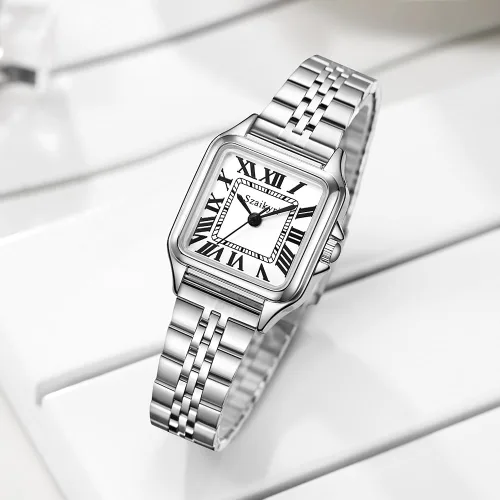 Miniatura 4 de Classic Relojes cuadrados de mujer con números romanos, de vestir, informal