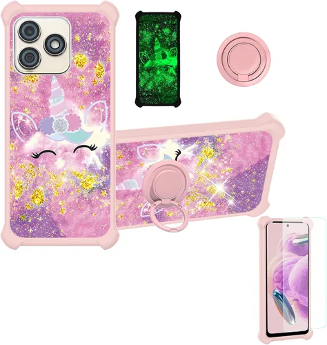 Miniatura 134 de jioeuinly JSF-DJS - Funda compatible con Nothing Phone 2a con protector de pantalla de vidrio templado, policarbonato duro + silicona suave, soporte