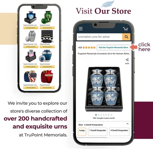 Miniatura 7 de Trupoint Memorials Urnas pequeñas para recuerdo de cenizas humanas, mini urna de cremación decorativa para hombres y mujeres adultos, juego de 4