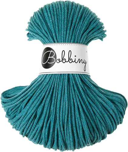 Miniatura 9 de Bobbiny Cordón de macramé trenzado junior de 0.118 in (aguamarina), 108 yardas/330 pies