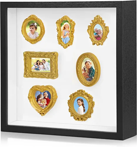 Miniatura 9 de ZEEYUAN Caja de archivo de aventura de viaje de 12 x 12 pulgadas, regalo para papá, regalo de esposa, hija e hijo, caja de sombra de memoria