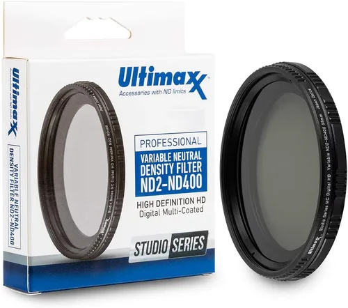 Filtro ND Ultimaxx de 2.835 in ND2-ND400 Fader Filtro de lente ajustable de densidad neutra variable Filtro ND dinámico Vidrio óptico