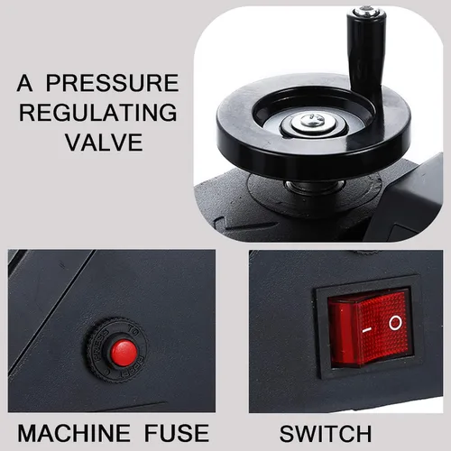 Miniatura 4 de 6 en 1 Combo máquina de prensa de calor para camiseta sombrero taza placa, multifuncional Swing Away 360 grados rotación digital sublimación