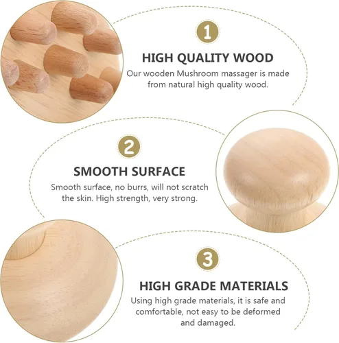 Miniatura 3 de EXCEART Peine de masaje de madera de 4.13 pulgadas portátil para cuero cabelludo y cuerpo masajeador con diseño único de acupuntura herramienta