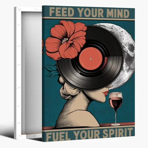 Miniatura 77 de Lienzo decorativo para pared con texto en inglés "Lose Your Mind Find Your Soul", arte de pared con citas inspiradoras para la salud mental, pintura