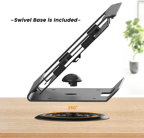Miniatura 4 de Soporte para tablet POS, soporte de quiosco de acero resistente con base giratoria de 360°, antirrobo, compatible con iPad 10 de 10.9 pulgadas, Pro