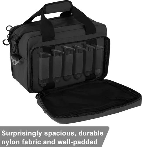 Miniatura 2 de PROFOCUS Bolsa de gama para pistolas y munición con cremalleras bloqueables Negro