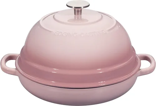 Miniatura 15 de EDGING CASTING Olla de horno holandés de hierro fundido esmaltado con tapa, horno de pan redondo para hornear pan de masa madre casero, 6 cuartos