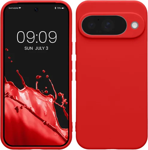 Miniatura 111 de kwmobile Funda compatible con Google Pixel 9 Pro - Funda protectora delgada de TPU para teléfono - Acabado mate suave - Negro mate