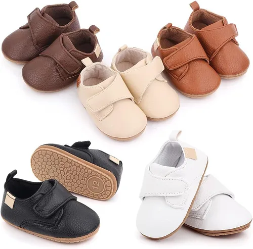 Miniatura 7 de Methee Baby Boys Girls Shoes Soft Sole Non-Slip PU Leather Baptism Christening Shoes Infant First Walker Shoes Toddler Crib Shoes Newborn Loafers