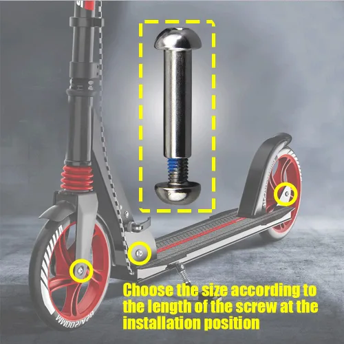 Miniatura 6 de M8 - Juego de tornillos Allen para eje de acero al carbono de grado 0.346 x 1.102 in x 3.386 in para delantero trasero 2 3 4 ruedas Stunt Scooter