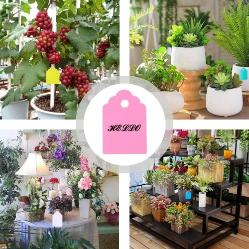 Miniatura 2 de 500 etiquetas impermeables con cuerda, etiquetas reutilizables de plástico para colgar