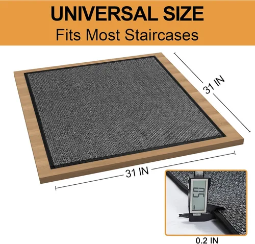 Miniatura 2 de Alfombras para escalones de madera, alfombra antideslizante para peldaños con respaldo de goma, alfombras antideslizantes de poliéster suaves