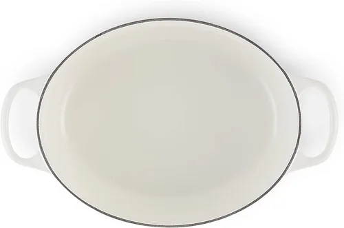 Miniatura 3 de Le Creuset Horno Holandés Ovalado Signature de Hierro Fundido Esmaltado, 5 qt., Blanco