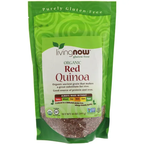 Miniatura 5 de NOW Foods, Quinoa orgánica tricolor, sin gluten, sin OMG y alergia, Frirendly, fuente de proteínas y hierro, 14 onzas (el embalaje puede variar)
