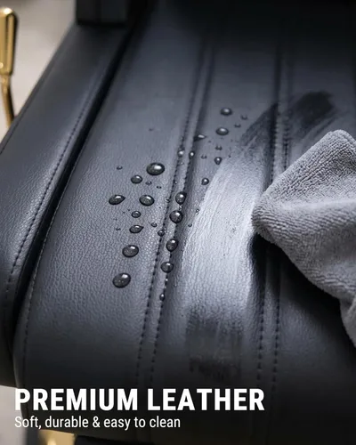 Miniatura 7 de Silla de peluquería hidráulica para peluquería 450 LBS 360° Swivel 135° Reclining Adjustable Headrest & Footrest Pu Leather Ideal for