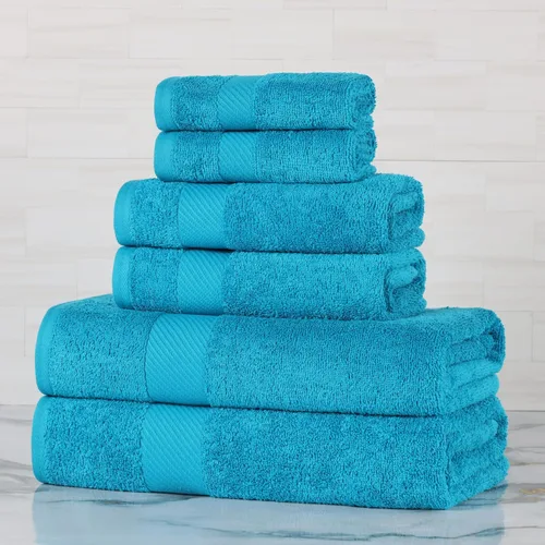 Miniatura 14 de SUPERIOR Kendell - Juego de 4 toallas de baño de algodón egipcio, absorbentes, para la ducha, artículos esenciales para el spa, toallas grandes