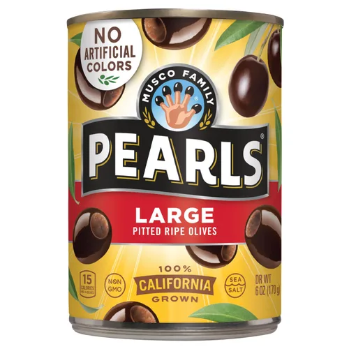 Miniatura 15 de PEARLS Aceitunas negras maduras sin hueso, extra grandes, 6 onzas, 12 latas