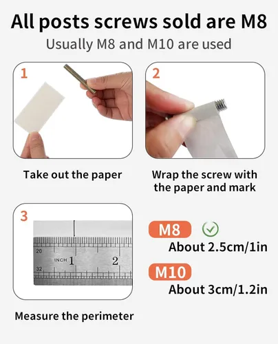 Miniatura 3 de BNOSDM Paquete de 6 piezas de repuesto para árbol rascador M8 de 15 x 2.75 pulgadas para gatos de interior, cuerda de torre, postes de rascado