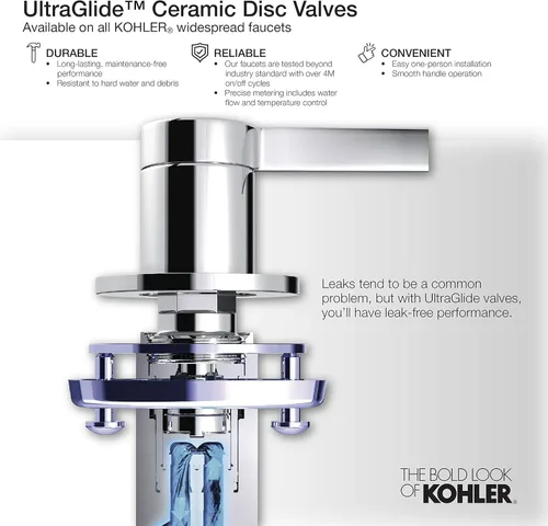 Miniatura 8 de Kohler 24857-4-CP Honesty - Grifo para lavabo de baño, cromo pulido