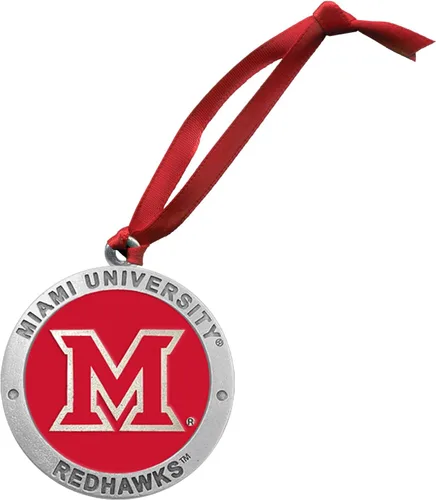 Miniatura 50 de Adorno de Alabama sin fecha Adorno de árbol de Navidad esculpido a mano Incrustación de metal de peltre Alma Mater intrincadamente elaborada