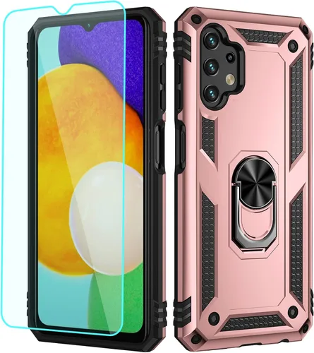 Miniatura 10 de Funda para Galaxy A13 LTE 4G, (no para 5G) con protector de pantalla, [grado militar] de 16 pies, con función de atril magnético, funda protectora