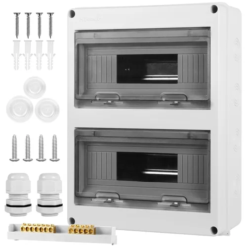 Miniatura 9 de Caja de Protección de Distribución Impermeable, Caja Eléctrica de Disyuntores de Plástico ABS y Cubierta Transparente IP65, para Disyuntor de Pared