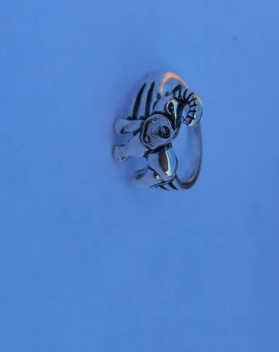 Miniatura 5 de Elephant Animal Ring New 925 Sterling Silver Plated Band Lucky Elephant Ring