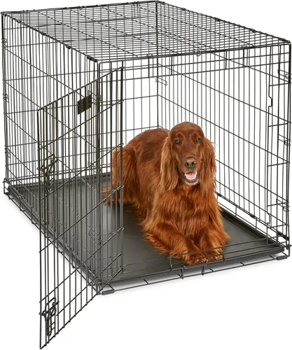Miniatura 19 de MidWest Homes for Pets - Jaula para perros iCrate de una puerta, mejorada, incluye bandeja a prueba de fugas, patas protectoras de pisos, panel