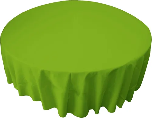 Miniatura 207 de LA Linen - Mantel redondo lavable de popelina de poliéster, resistente a manchas y arrugas, 51", mantel de tela para comedor, cocina, fiesta, Negro