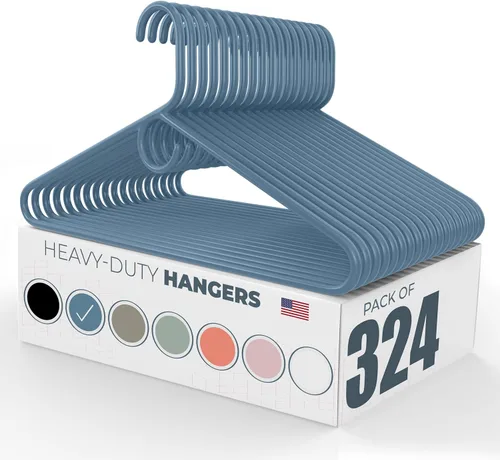 Miniatura 116 de Perchas de plástico resistentes hechas en Estados Unidos a granel, 20, 30, 50, 100 unidades disponibles, perchas de plástico fuertes, perchas