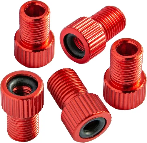 Miniatura 10 de Adaptador de válvula Presta para bicicleta – Convierte Presta a Schrader – Francés/Reino Unido a Estados Unidos – infla neumáticos con bomba Gorras