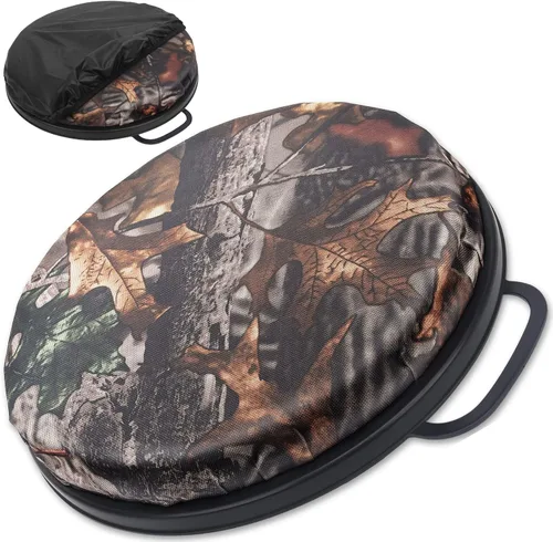 WarBull Asiento de cubo de 5 galones, asiento giratorio de 360 grados, tapa de asiento de cubo con funda impermeable para caza de pato paloma,