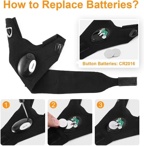 Miniatura 7 de Guantes de linterna LED, regalos de calcetines de Navidad, regalos para hombres, regalos de elefante blanco para adultos, hombres, papá, cumpleaños