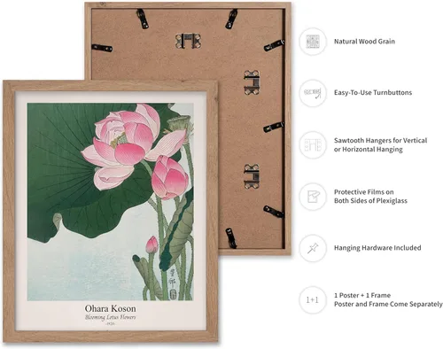 Miniatura 2 de Poster Master Vintage Ohara Koson Poster - Retro Blooming Lotus Flowers Print - Japanese Art - Flower Illustration - Aesthetic Design - Floral