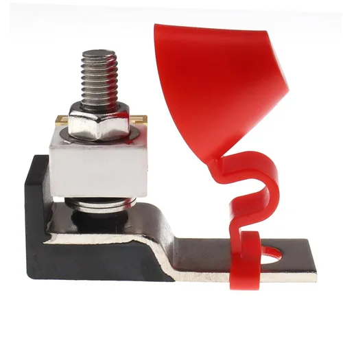Miniatura 2 de Fusible de batería de 58 V con un solo perno de 5/16 pulgadas (M8) 75A, kit de bloque de fusibles de terminal con fusible 75A para barco, RV, coche