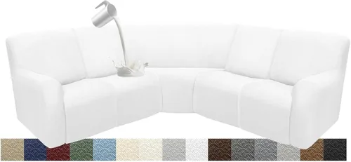 Miniatura 117 de Fundas impermeables de sofá reclinable modular para sofás reclinables, lavable en forma de L, para perros, fundas elásticas para sofá reclinable