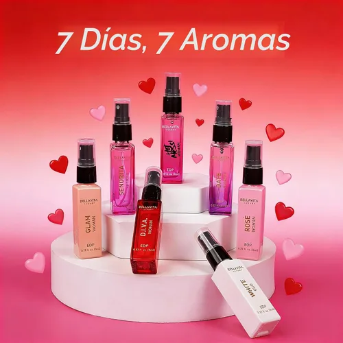 Miniatura 3 de BellaVita Luxury Set de Descubrimiento de Perfumes para Mujeres (7x8ml) Mini Set de Regalo de Perfumes para Mujeres con Rosa, OUD y Pimienta
