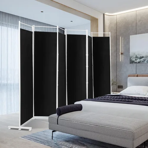 Miniatura 8 de Nightcore Divisor de habitación de 6 pies, divisor de pared plegable de 6 paneles, partición independiente con almohadillas ajustables