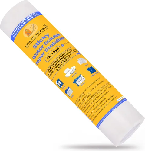 Miniatura 9 de New brothread Estabilizador de papel imprimible soluble en agua, adhesivo de 8.5 x 11 pulgadas, peso medio, permitido para patrones de impresión
