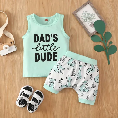 Miniatura 2 de Afunbaby Ropa de verano para bebé niño, camiseta sin mangas, pantalones cortos para recién nacidos, 6, 12, 18, 24 meses