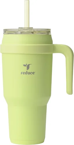 Miniatura 43 de Reduce Vaso de acero inoxidable de 50 onzas con asa, doble pared aislada al vacío, taza de viaje, tapa a prueba de sudor y popote reutilizable